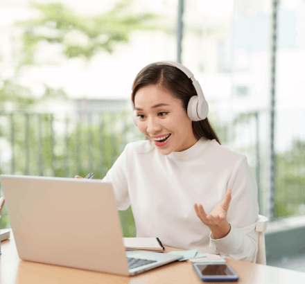 Client utilizing Burmese Subtitling Services to view multilingual videos adapted into Burmese subtitles.