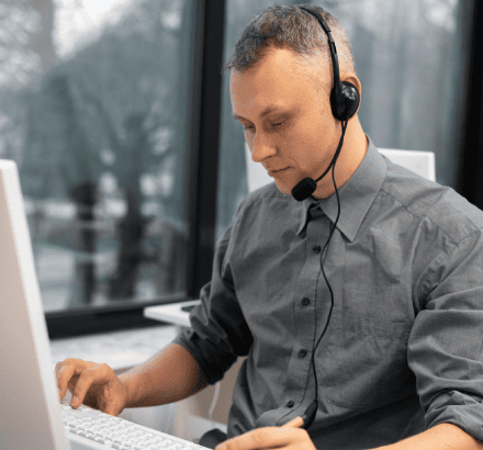 Customer using Businesses in Honolulu benefit from professional Closed Captioning services for improved communication.