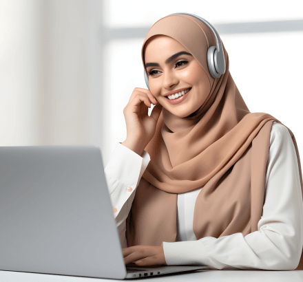 A project manager uses an Arabic Subtitling Services cost calculator to estimate minutes, formats.