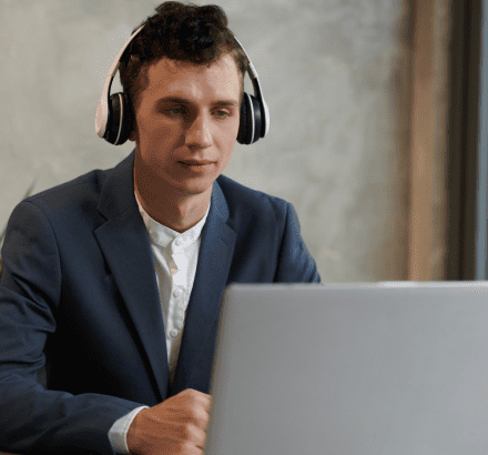 A client benefits from descriptive video services crafted by a trained language expert in Grand Rapids.