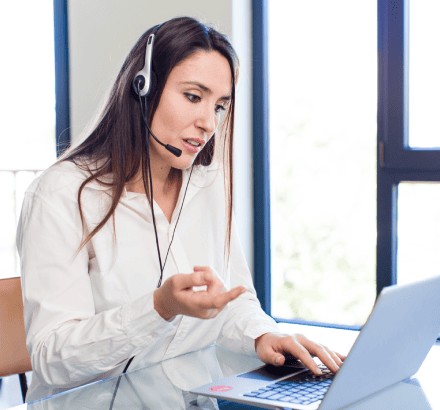 The customer is using descriptive audio using Closed Captioning Services in Pompano Beach for blind audiences.