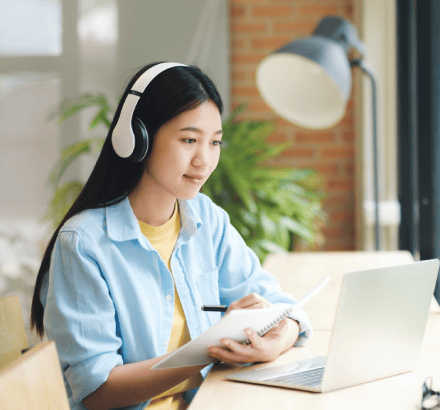 Client benefiting from Closed Captioning services in Des Moines compatible with various physical and web formats.