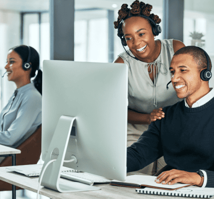 Team of clients utilizing WCAG standards using Closed Captioning services in Denver for accessible media.