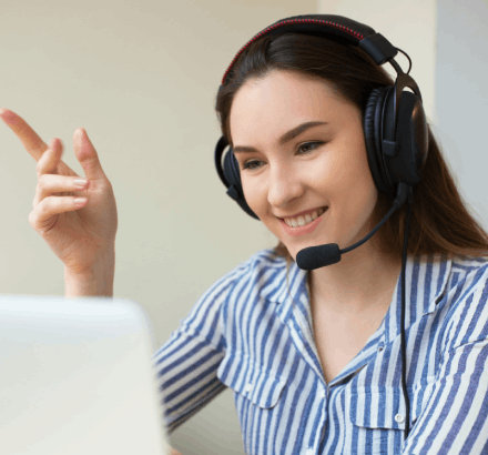 Customer using Ga subtitling services for flawless translations, bridging language gaps for media professionals and viewers.