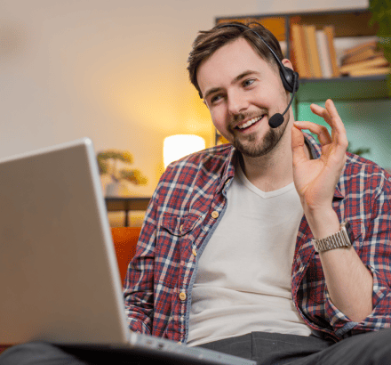 Client utilizing top notch Closed Captioning services in Honolulu, ensuring quality and accessibility across industries.