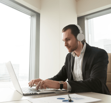 A caption editor performs human QC for Netflix Captioning Services, proofreading dialogue, on-screen text, and speaker IDs.