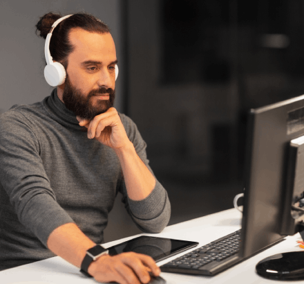 A customer in the U.S. is accessing media through Lithuanian subtitling services designed to support Lithuanian communities.