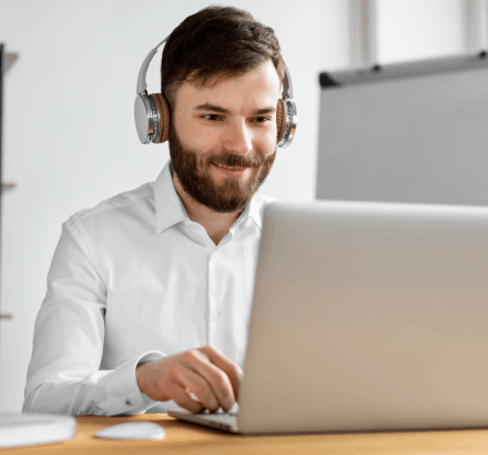 The client is viewing multilingual videos processed through Lithuanian subtitling services for better accessibility.