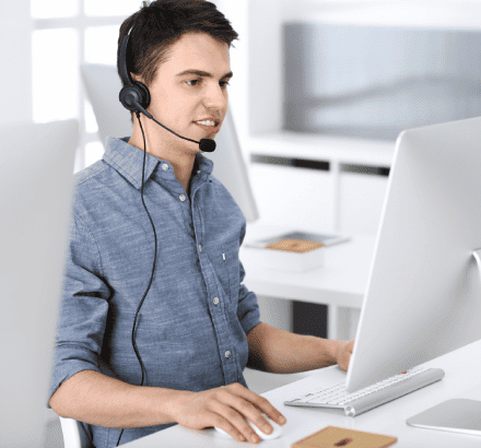 The customer is exploring multiple options through closed captioning services in Austin, including audio and video captions.