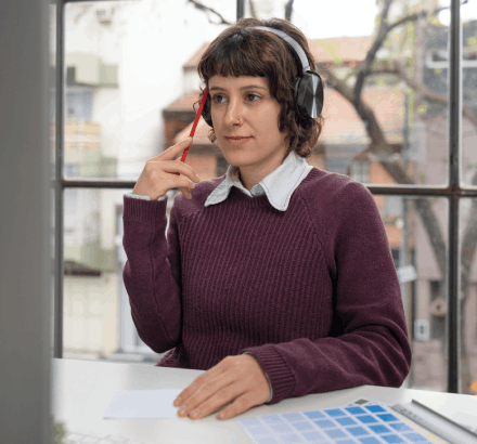 The client utilizing quality captioning services in San Antonio, ensuring full compliance with industry standards.
